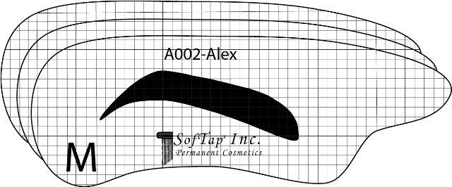 Stencil for Eyebrows A002 - Alex