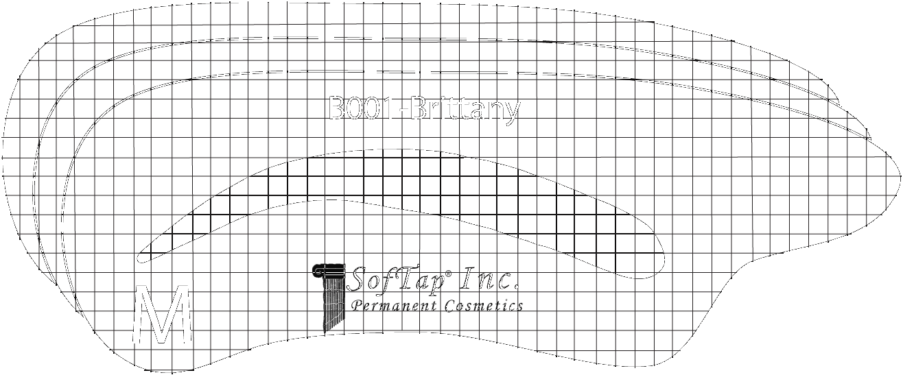 Stencil for Eyebrows B001 - Brittany