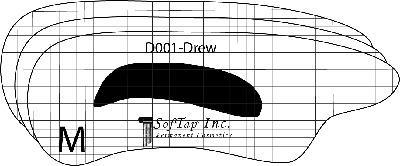Stencil for Eyebrows D001 - Drew