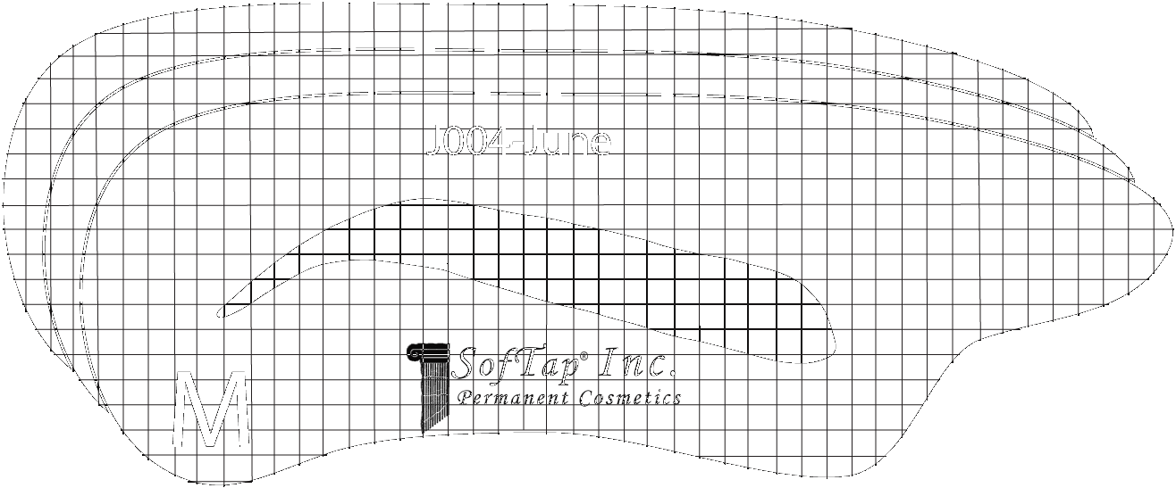 Stencil for Eyebrows J004 - June
