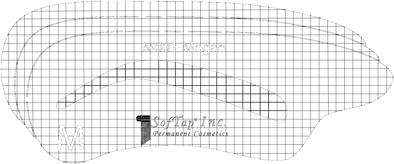Stencil for Eyebrows M001 - Megan