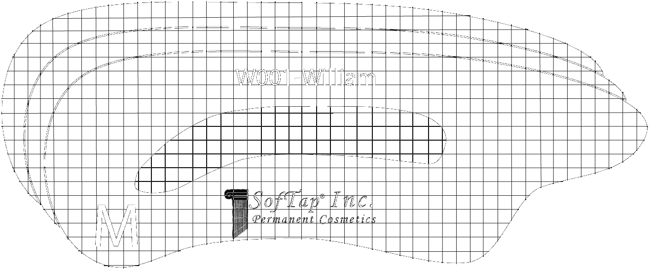 Stencil for Eyebrows W001 - William