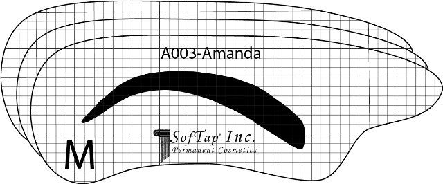 Stencil for Eyebrows A003 - Amanda