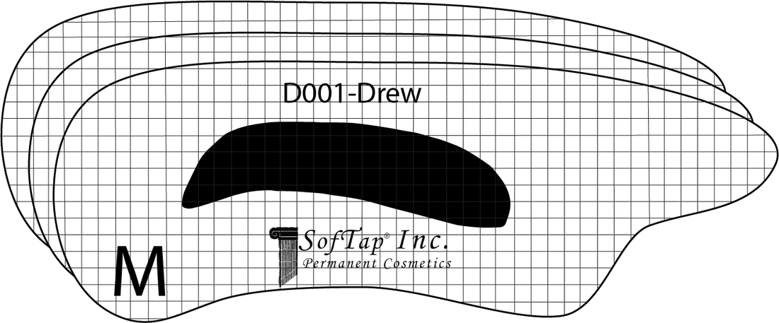 Stencil for Eyebrows D001 - Drew