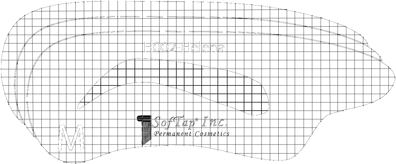 Stencil for Eyebrows H002 - Helena