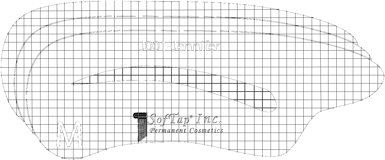 Stencil for Eyebrows J001 - Jennifer