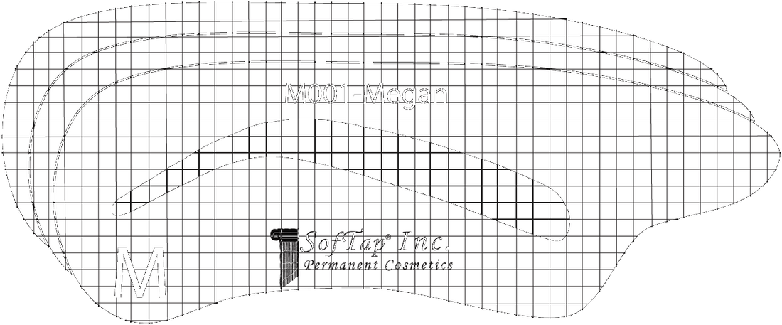 Stencil for Eyebrows M001 - Megan