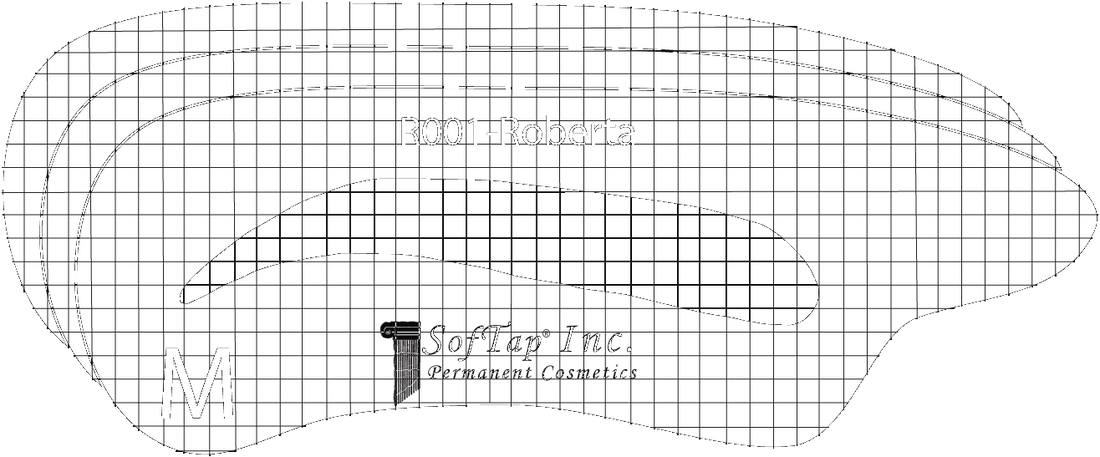 Stencil for Eyebrows R001 - Roberta